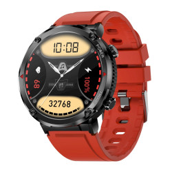 Smartwatch Gravity GT21-6 with Red Silicone Strap