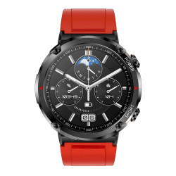 Smartwatch Gravity GT21-6 with Red Silicone Strap
