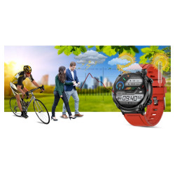 Smartwatch Gravity GT21-6 with Red Silicone Strap