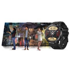 Smartwatch Gravity GT21-6 with Red Silicone Strap