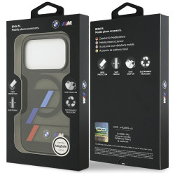BMW M IML Metal Buttons Tricolor Lines MagSafe Case for Apple iPhone 17 Pro