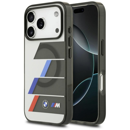 BMW M IML Metal Buttons Tricolor Lines MagSafe Case for Apple iPhone 17 Pro