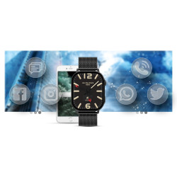 Smartwatch Gravity GT15-1 Silicone Strap + Black Bracelet / black