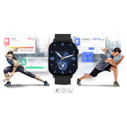 Smartwatch Gravity GT15-1 Silicone Strap + Black Bracelet / black