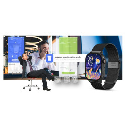 Smartwatch Gravity GT15-1 Silicone Strap + Black Bracelet / black
