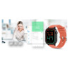 Smartwatch Gravity GT15-3 Silicone Strap + Black Bracelet / red-black