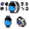 Smartwatch Gravity GT15-4 Silicone Strap + Titanium Bracelet / blue