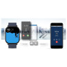 Smartwatch Gravity GT15-4 Silicone Strap + Titanium Bracelet / blue