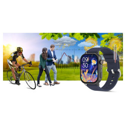 Smartwatch Gravity GT15-4 Silicone Strap + Titanium Bracelet / blue