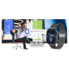 Smartwatch Gravity GT15-4 Silicone Strap + Titanium Bracelet / blue