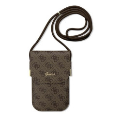 Guess 4G Metal Script Logo Handbag Brown
