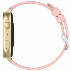 Smartwatch Gravity GT15-7 Silicone Strap + Gold Bracelet / pink