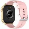 Smartwatch Gravity GT15-7 Silicone Strap + Gold Bracelet / pink