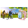 Smartwatch Gravity GT15-7 Silicone Strap + Gold Bracelet / pink