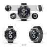 Smartwatch VELTORI VT100-1 with Black Silicone Strap and Black Eco Leather Strap / black