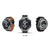 Smartwatch VELTORI VT100-1 with Black Silicone Strap and Black Eco Leather Strap / black