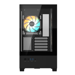 GIGABYTE C201 PANORAMIC „Midi Tower“ Juoda