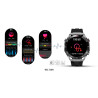 Smartwatch VELTORI VT100-1 with Black Silicone Strap and Black Eco Leather Strap / black