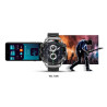 Smartwatch VELTORI VT100-1 with Black Silicone Strap and Black Eco Leather Strap / black