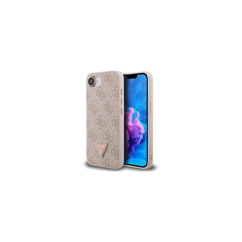 Guess PU 4G Strass Triangle Metal Logo Case for Apple iPhone 16e