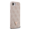 Guess PU 4G Strass Triangle Metal Logo Case for Apple iPhone 16e