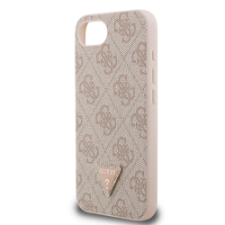 Guess PU 4G Strass Triangle Metal Logo Case for Apple iPhone 16e
