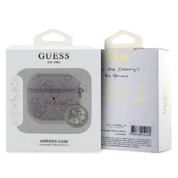 Guess 4G Script PC/PU Charm Case for Apple AirPods 4