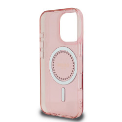 Guess IML Rhinestones Ring MagSafe Case for Apple iPhone 16 Pro