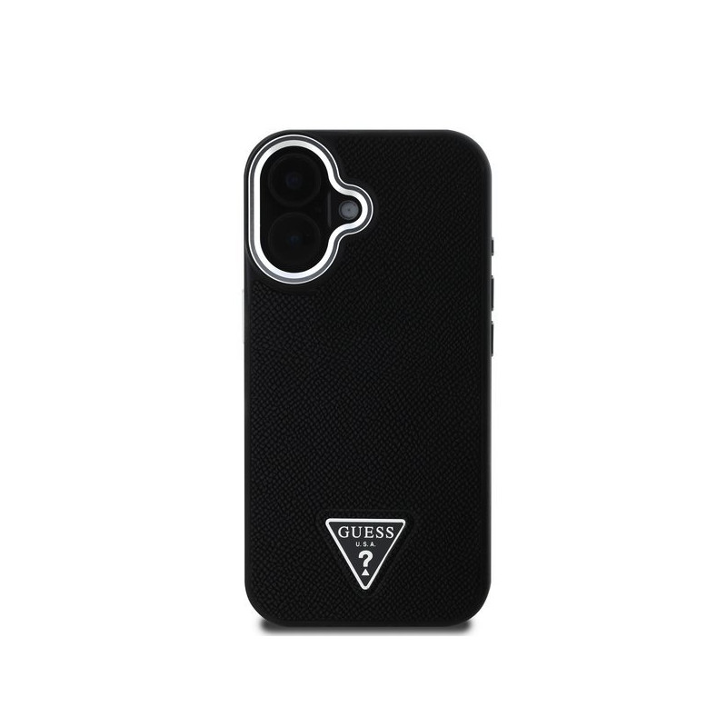 Guess PU Grained Triangle Logo Case for Apple iPhone 16