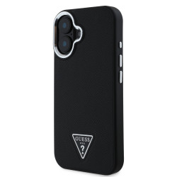 Guess PU Grained Triangle Logo Case for Apple iPhone 16