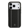 Mercedes Leather Star Pattern and Stripes MagSafe Case for Apple iPhone 17 Pro