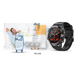 VELTORI VT120-1 Smartwatch Silicone Strap / black