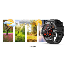 VELTORI VT120-1 Smartwatch Silicone Strap / black