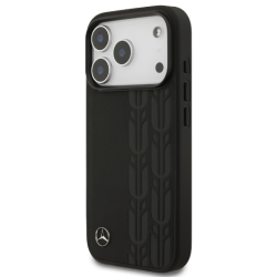 Mercedes Leather Laurel Leaves MagSafe Case for Apple iPhone 17 Pro