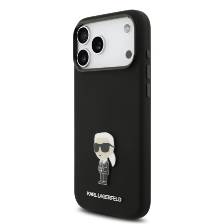 Karl Lagerfeld Liquid Silicone Metal Ikonik Case for Apple iPhone 17 Pro Max