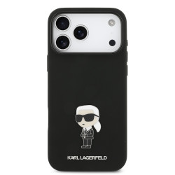 Karl Lagerfeld Liquid Silicone Metal Ikonik Case for Apple iPhone 17 Pro Max