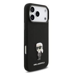Karl Lagerfeld Liquid Silicone Metal Ikonik Case for Apple iPhone 17 Pro Max