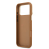Guess PU Grained 4G Logo Stand Camera Frame Case for Apple iPhone 17 Pro Max