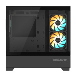 GIGABYTE C201 PANORAMIC „Midi Tower“ Juoda
