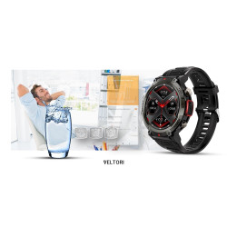 VELTORI VT140-1 Smartwatch Silicone Strap / black