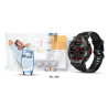 VELTORI VT140-1 Smartwatch Silicone Strap / black