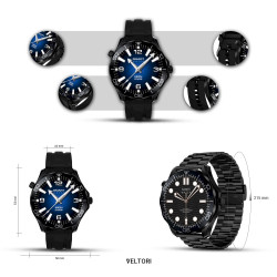 Smartwatch VELTORI VT150-1 with Silicone Strap + Black Bracelet / black
