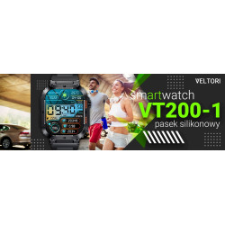Smartwatch VELTORI VT200-1 with Silicone Strap / black