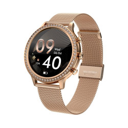 VELTORI VT310-1 Smartwatch with Gold Bracelet + Pink Silicone Strap / gold/pink