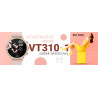 VELTORI VT310-1 Smartwatch with Gold Bracelet + Pink Silicone Strap / gold/pink