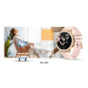 VELTORI VT310-1 Smartwatch with Gold Bracelet + Pink Silicone Strap / gold/pink