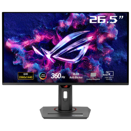 ASUS ROG Strix OLED XG27ACDNG kompiuterio monitorius 67,3 cm (26.5") 2560 x 1440 pikseliai Quad HD QD-OLED Juoda