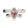 VELTORI Smartwatch VT320-1 with Gold Bracelet + Pink Silicone Strap / gold