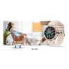 VELTORI Smartwatch VT320-1 with Gold Bracelet + Pink Silicone Strap / gold