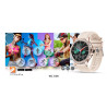 VELTORI Smartwatch VT320-1 with Gold Bracelet + Pink Silicone Strap / gold
